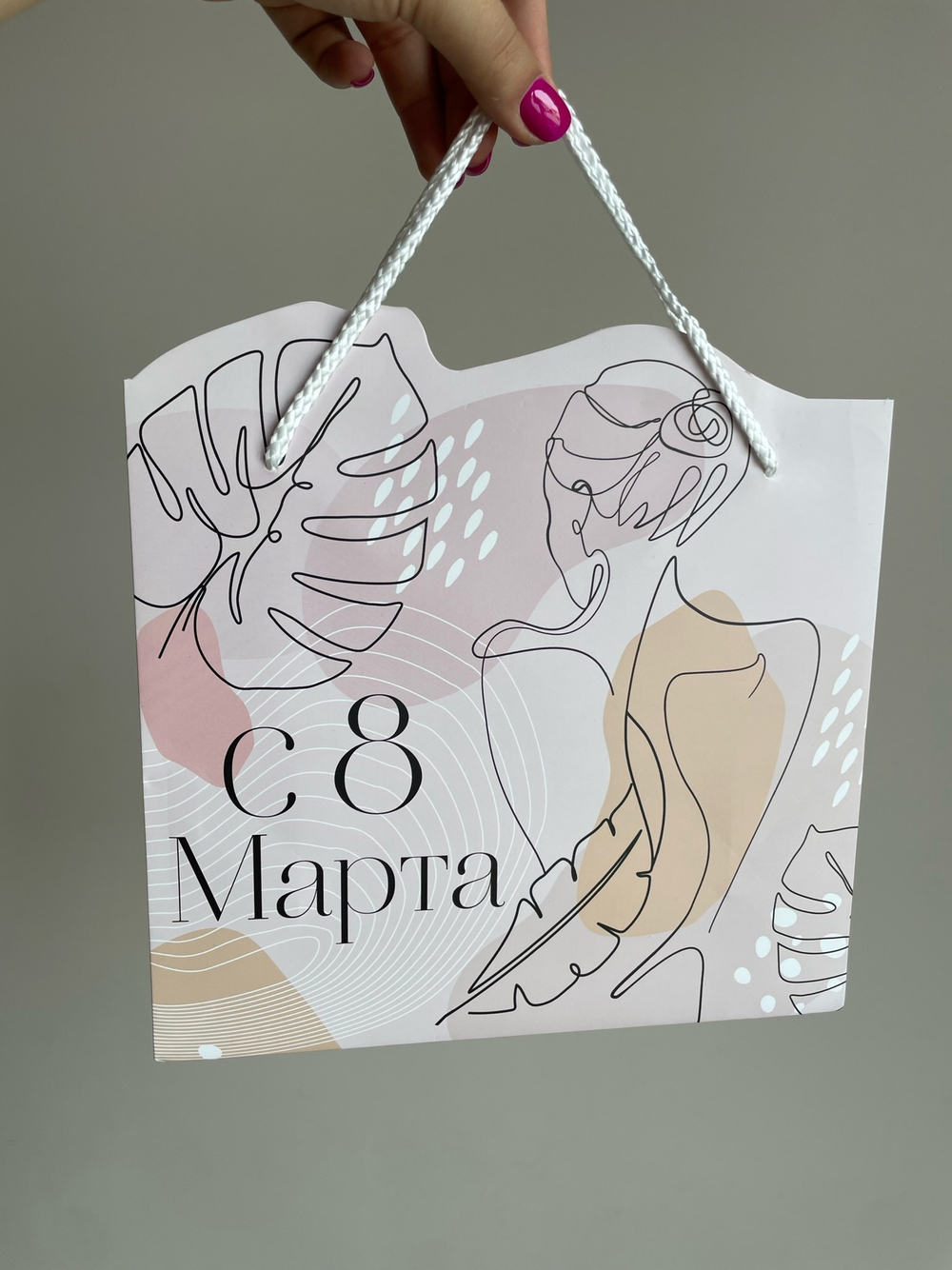 Пакет подарочный «Нежность», 25 × 26 × 10 см