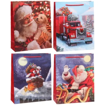 Пакет подарочный «Зимняя история» 26*32*10 см, микс