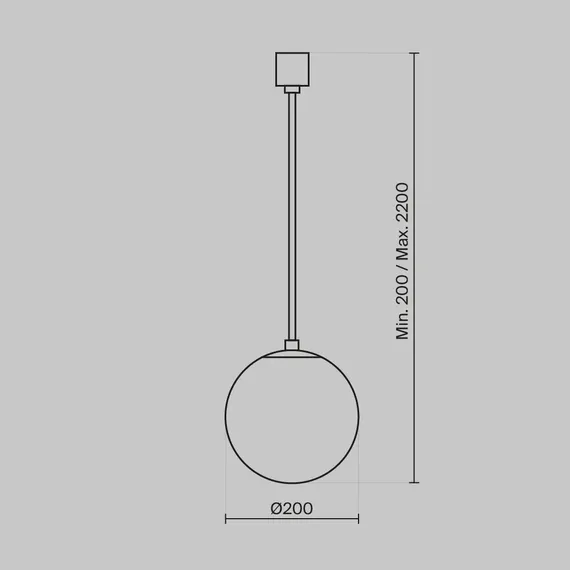 Подвесной светильник Луна / Luna 4000К 5Вт Maytoni p039pl-5w4k-20-b