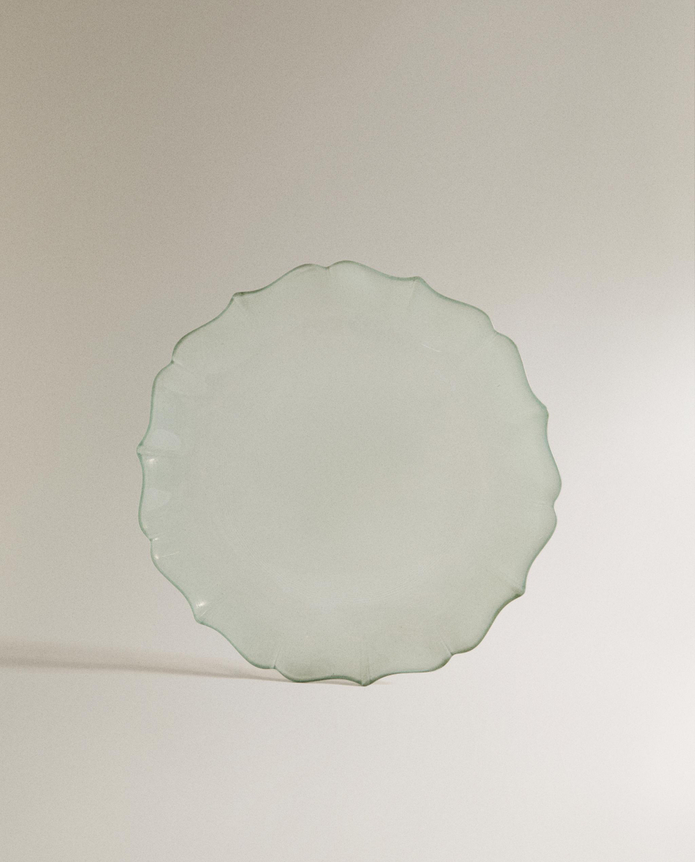 Zara Home тарелка десертная из стекла, цвет зелёный, 22 см
