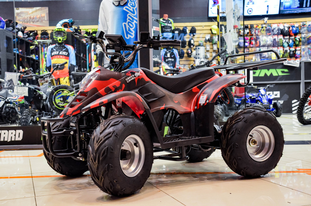 Квадроцикл детский аккумуляторный GreenCamel GOBI K70 (36V 800W дифференциал) (Армейский-красный) с