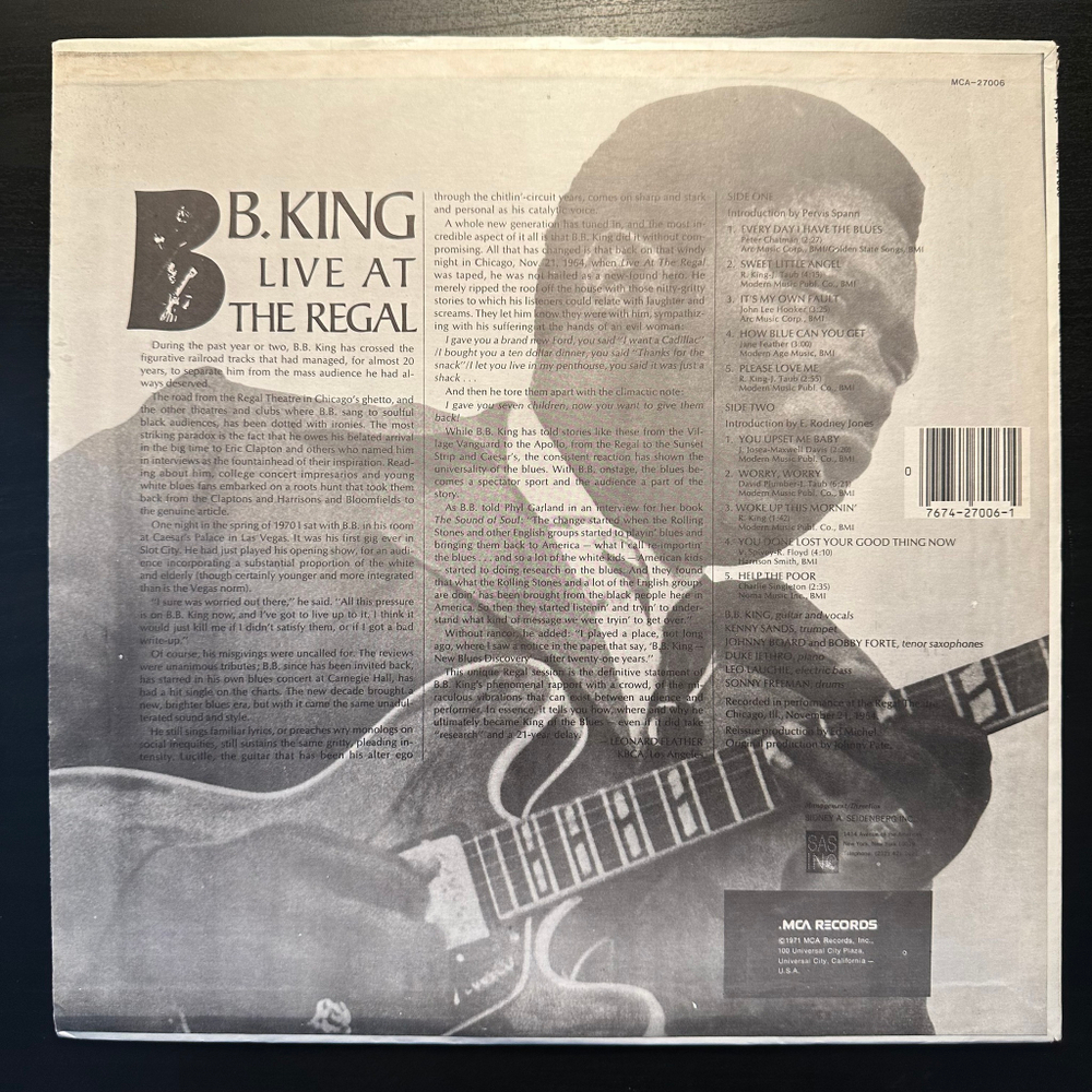 B.B. King - Live At The Regal (США 1980г.)