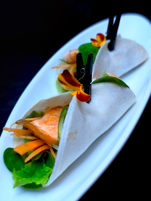 Тако с лососем