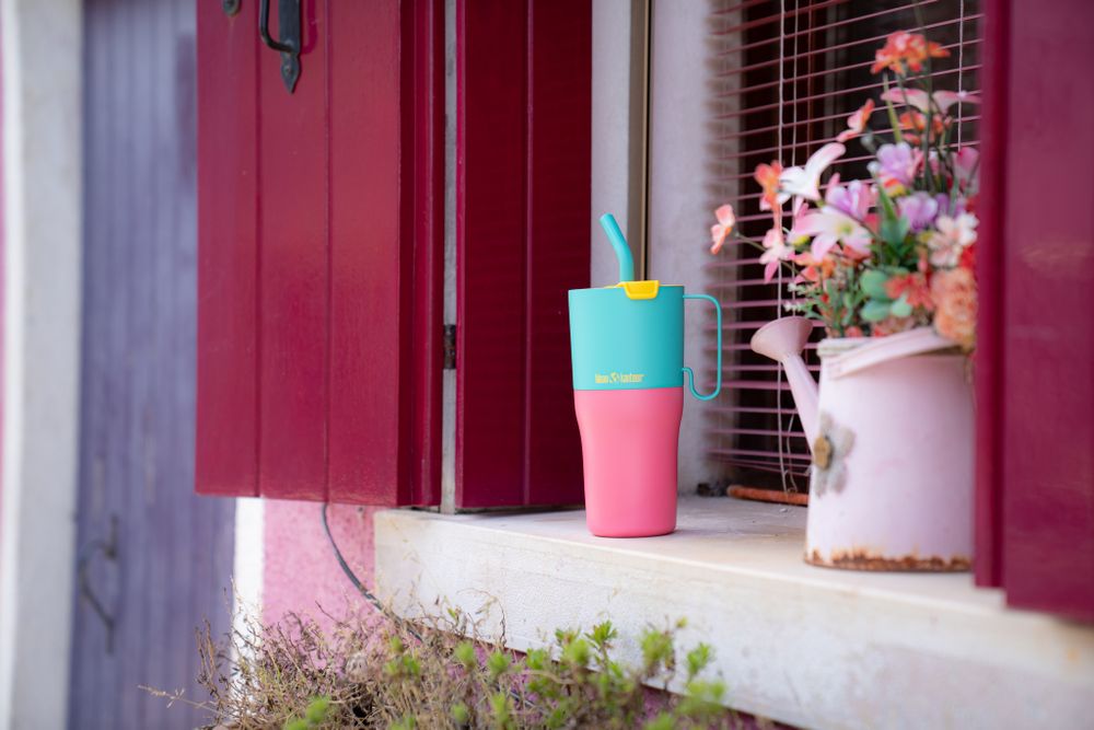 Термостакан Klean Kanteen Rise Tumbler 26oz Straw Lid (770 мл) Turquoise Kaleidoscope