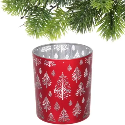Подсвечник «Сказочная метель» 8,5*10 см, Красный