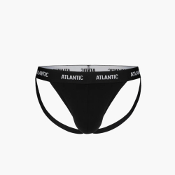 Мужские трусы джоки черные ATLANTIC Jock Strap MP-1571