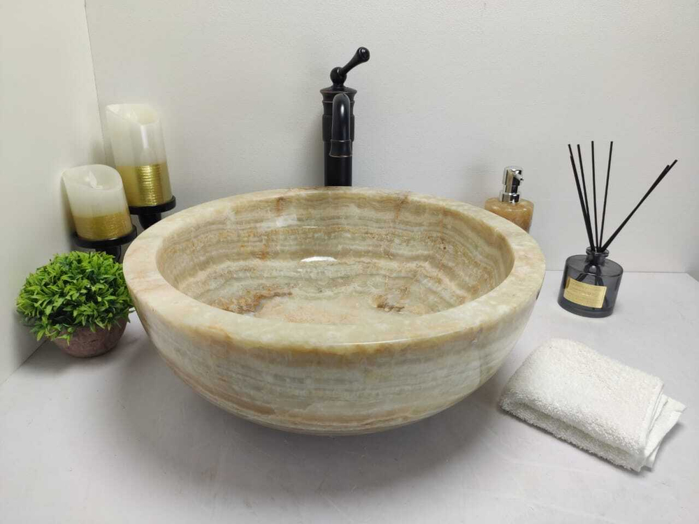 Раковина из оникса Bowl Green Medium BO-60013 45*45*17