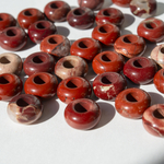 Каменный бублик из красной яшмы, 14мм