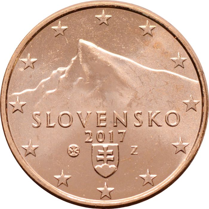 5 евроцентов 2017 Словакия (5 euro cent)