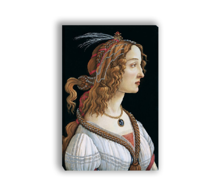 Картина для интерьера "Портрет женщины", художник Боттичелли, Сандро, печать на холсте