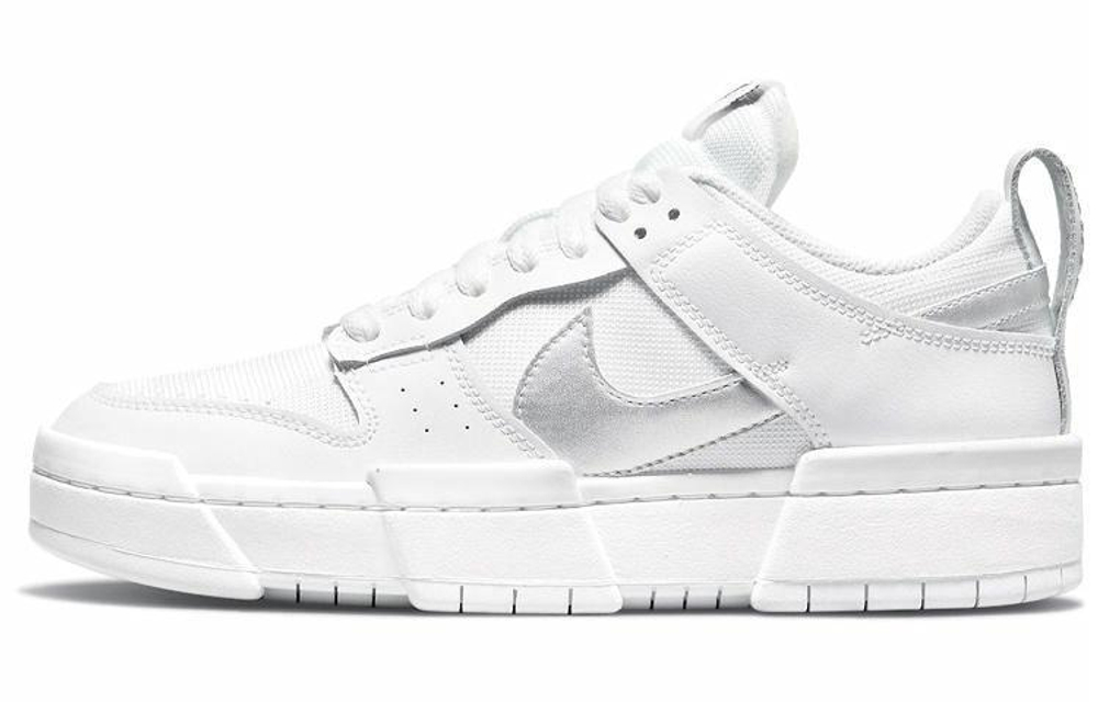 Кроссовки Nike Dunk Low Disrupt "White Silver" (Женская размерная сетка)