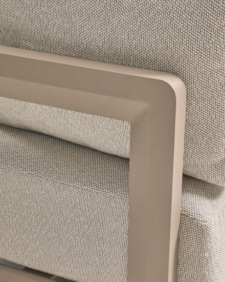 Трехместный диван Nerano из алюминия серо-коричневого цвета, 208 см