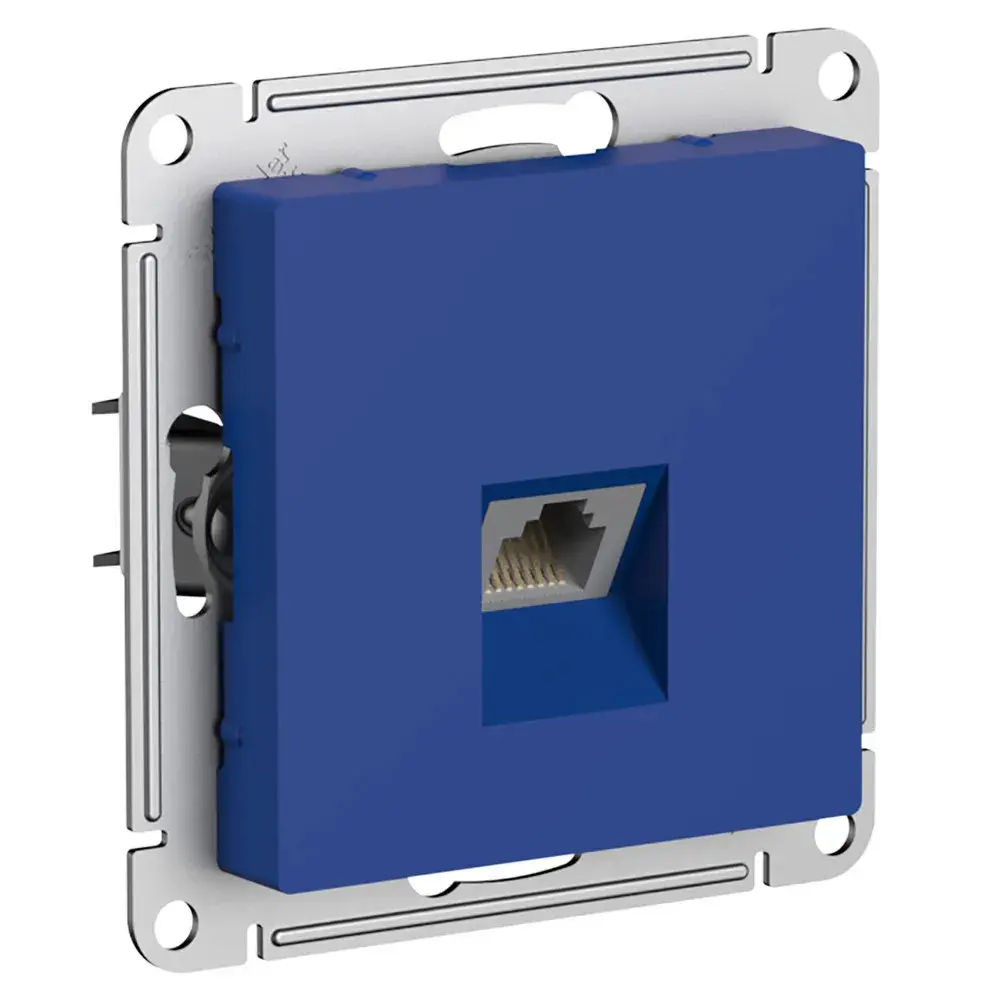 ATLASDESIGN РОЗЕТКА компьютерная RJ45 кат. 5e, механизм, АКВАМАРИН
