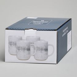 НАБОР КРУЖЕК BRONCO "DAILY" 4 ШТ. 350 МЛ СЕРЫЙ