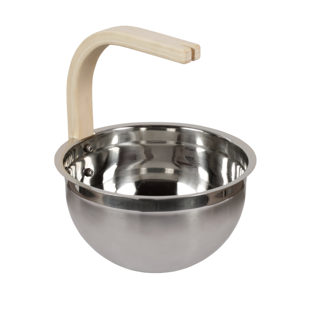 SAWO Ведро стальное 5л., ручка изогнутая осина, 373-MA