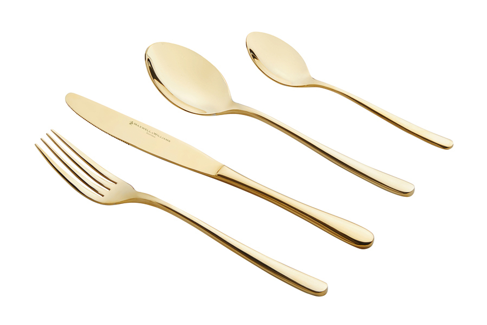 Набор столовых приборов 24 предмета на 6 персон Maxwell & Williams Leveson шампань