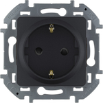 Розетка с заземлением со шторками 16А 250В антрацит Inspiria Legrand