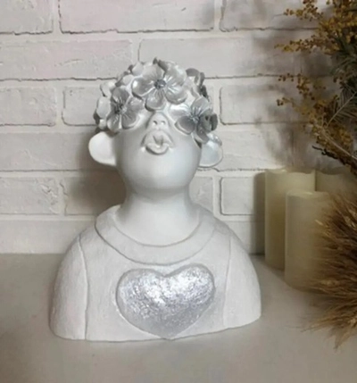 Статуэтка из гипса «Влюбленный Мартин» 31см белый