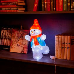 ULD-M2234-040-STA WHITE IP20 SNOWMAN-2 Фигура светодиодная Снеговик-2. 30x35см. 40 светодиодов. Белый свет. Провод прозрачный. TM Uniel