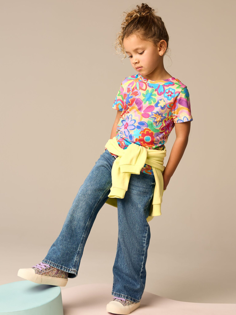 Футболка для девочки Next E44-328, Розовый, Сиреневый, Бежевый