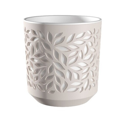 Кашпо "Leaves" (2,5л.) Цв. Пудра/Белый (КШ-9585)