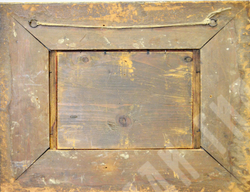 Н/х. Лесной пейзаж с аистами. Дерево, масло. Европа, сер. XIX в.