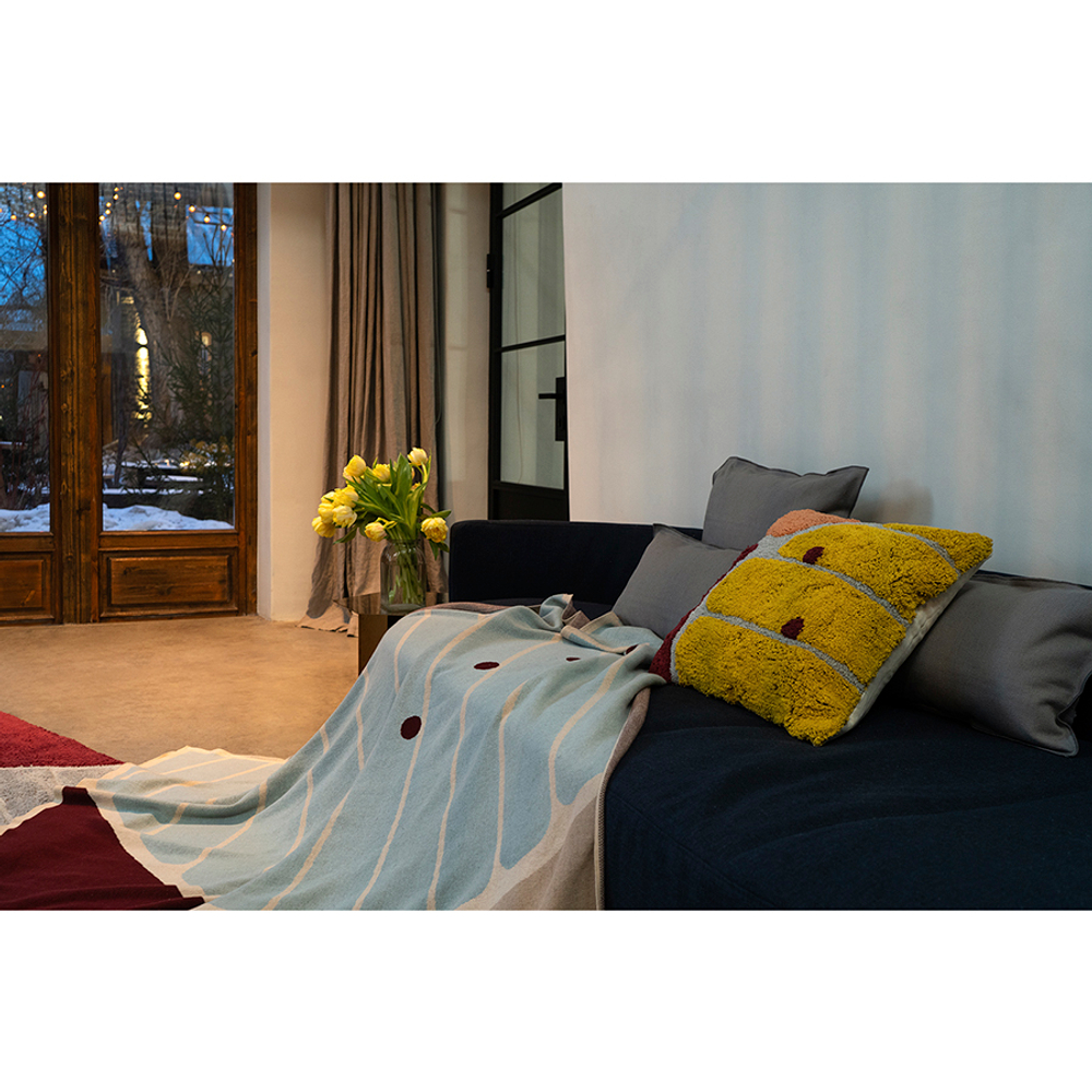 Наволочка декоративная 45х45см Tkano Terra Tea plantation горчичная