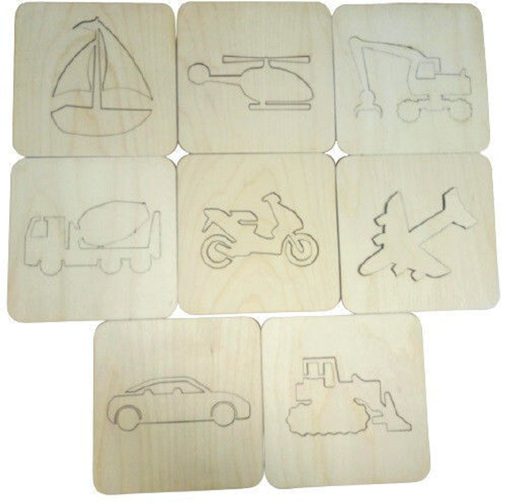 Трафареты в пенале для песочной терапии