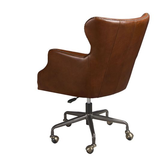 Вращающееся кресло 4166 из темно-коричневой кожи Испания