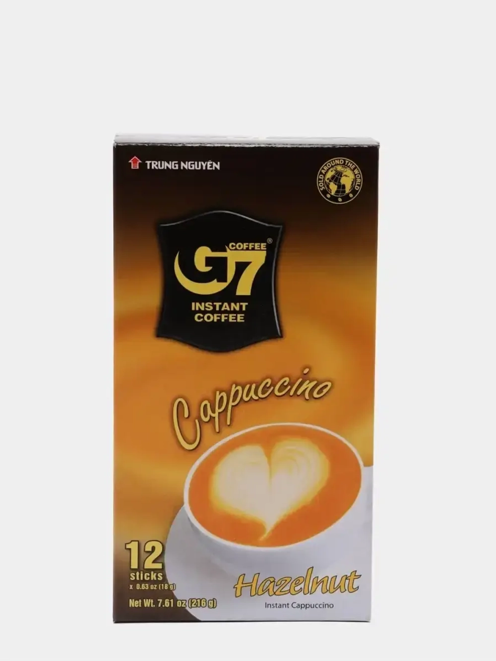 Растворимый кофе 3в1 G7 Капучино Лесной орех, Hazelnut