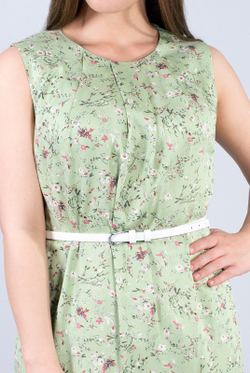 Летнее платье 900Л, зел.цветы #40ЗЦ05900Л