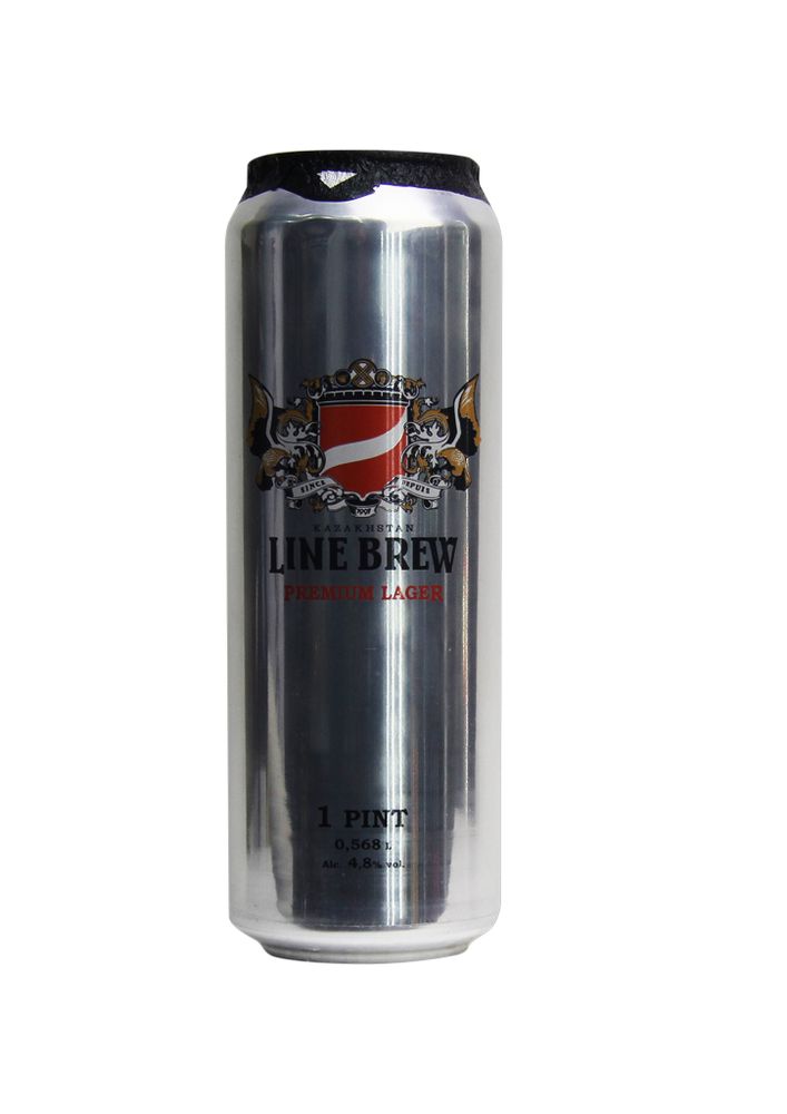 Пиво Line Brew Premium светлое фильтрованное 0.568 л.ж/б