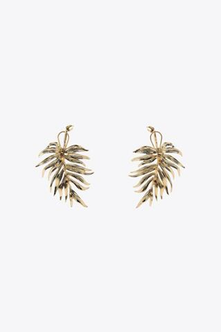 ZARA СЕРЬГИ «ЛИСТЬЯ АРЕКИ», ЗОЛОТИСТЫЙ