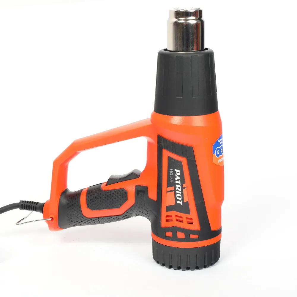 Фен строительный PATRIOT HG 201, 2000Вт, 2 режима, с регулировкой температуры