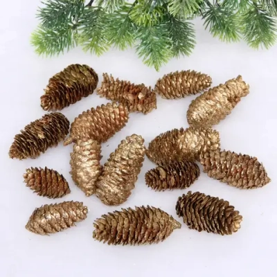 Композиция для декора «Сказочные шишки» 10*10*13 см (120 гр), шампань