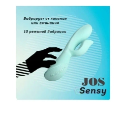 Нереалистичный вибратор с клиторальным стимулятором JOS Sensy