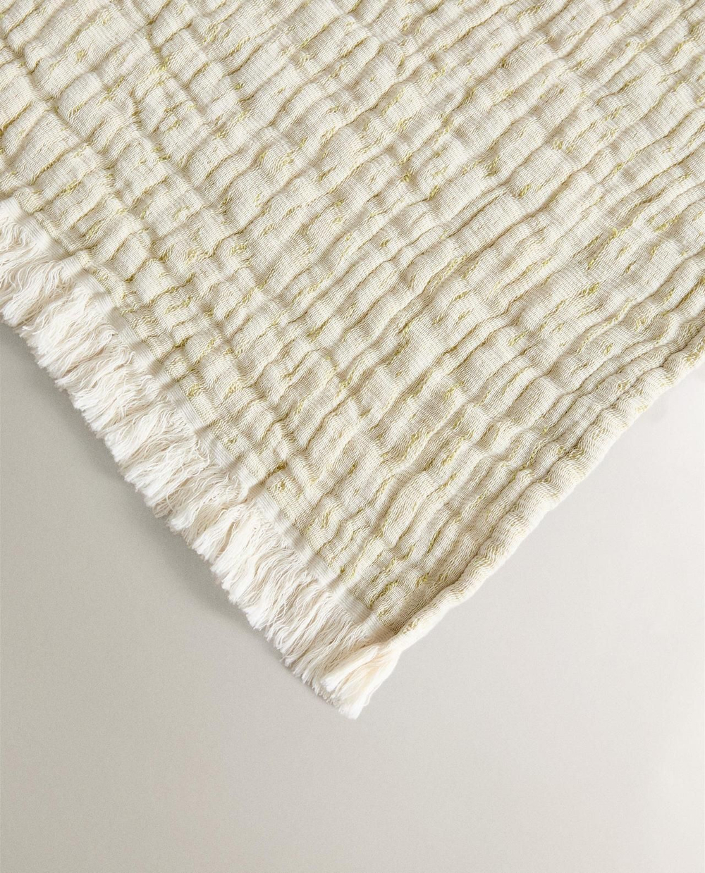 Zara Home - Хлопковый плед , зеленый, 220x240 см