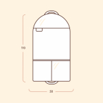 Детский чехол с карманами 110х50. Без принта