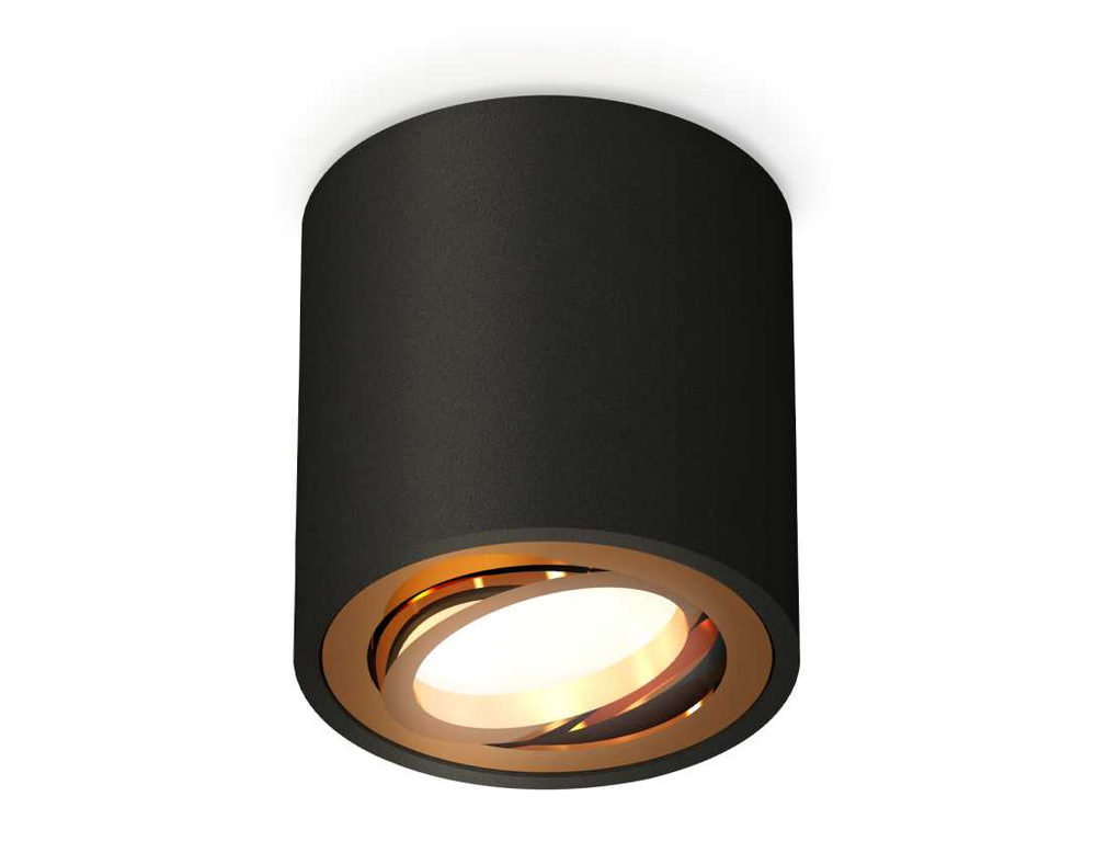 Комплект накладного светильника Ambrella light Techno Spot XS7532004 SBK/PYG черный песок/золото желтое полированное (C7532, N7004)