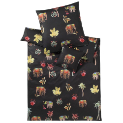 Постельное белье 2 спальное Elegante Delhi черное без простыни Германия