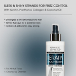 Advanced Clinicals, Keratin Smooth & Shine, несмываемый кондиционер для гладкости и блеска волос, 237 мл (8 жидк. унций)