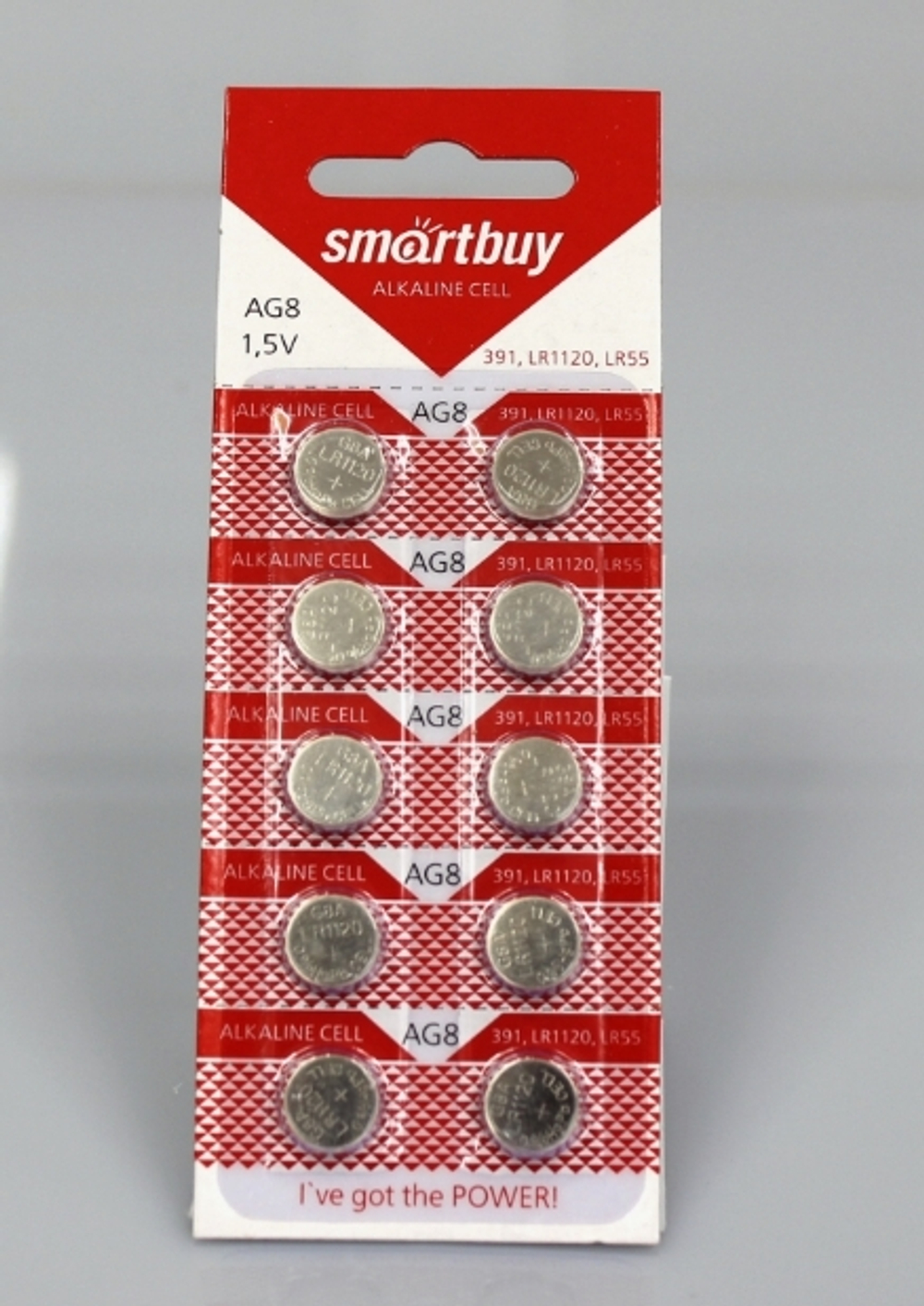 Батарейка Smartbuy AG8 LR55 LR1120 1шт