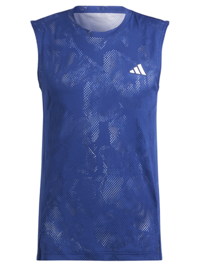 Футболка мужская теннисная Adidas Melbourne Tennis Sleeveless Tee - victory blue