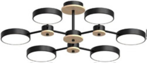 Потолочный светодиодный светильник LED4U L3216-730 BK