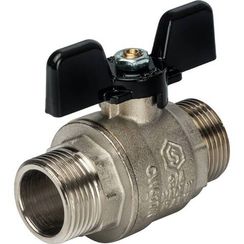 Кран шаровый STOUT Н-Н 3/4" бабочка полнопроходной 32837