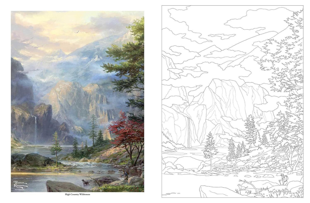 Thomas Kinkade Studios Inspired Destinations: A Coloring Book