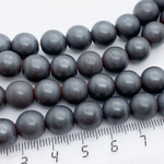 Гематит матовый, имитация, диаметр 10-10,2 мм, цена за 19 шт (1/2 нити)
