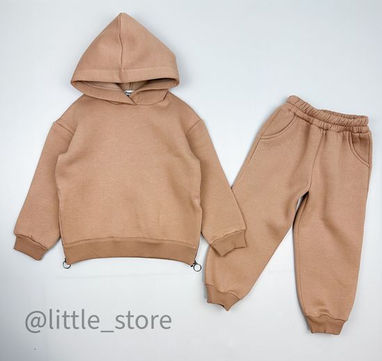 Комплект из футера с начесом, Какао