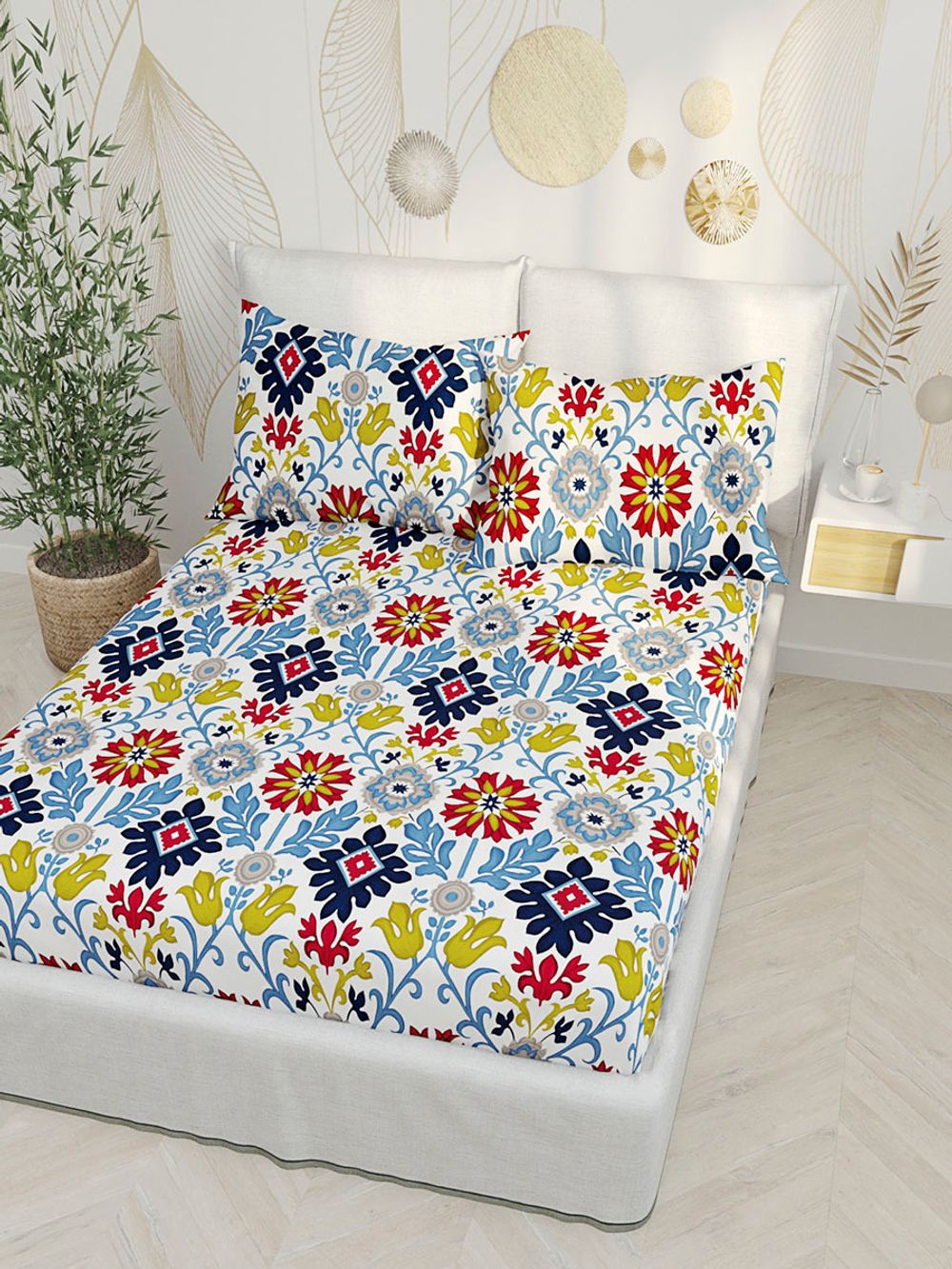 Постельное белье Сказка "Sweet Life" 2-спальный Наволочка 50х70 см 2 шт Простынь 240х215 см Пододеяльник 175х215 см, перкаль