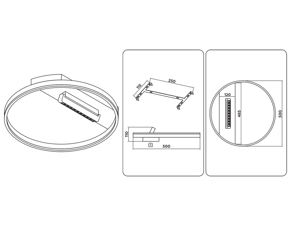 Ambrella Потолочный светодиодный светильник LineTech FL51458